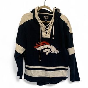 OTS Denver Broncos Lace Up Neckline Sweatshirt